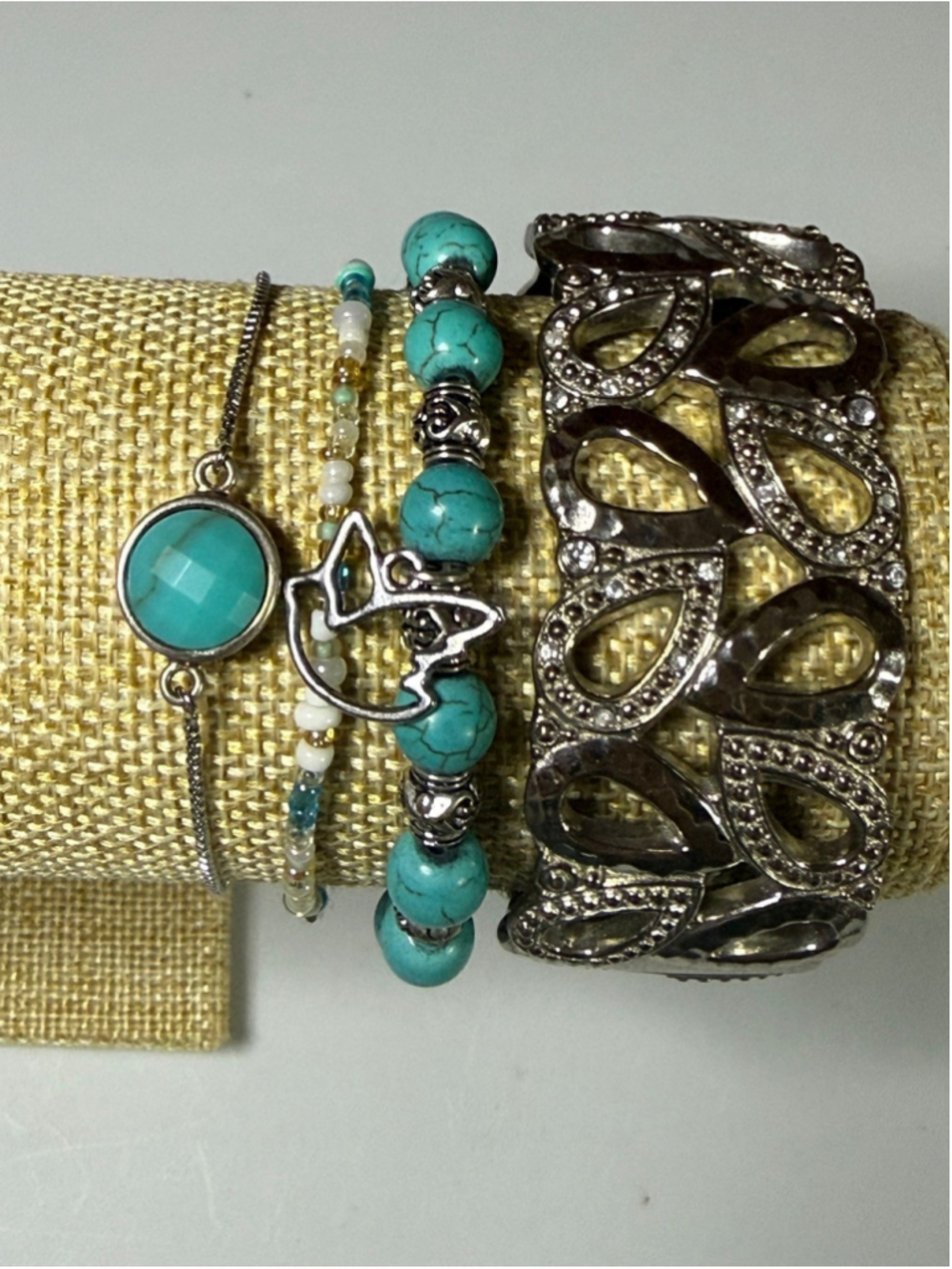 Silver and Turquoise Curated Bracelet Bundle